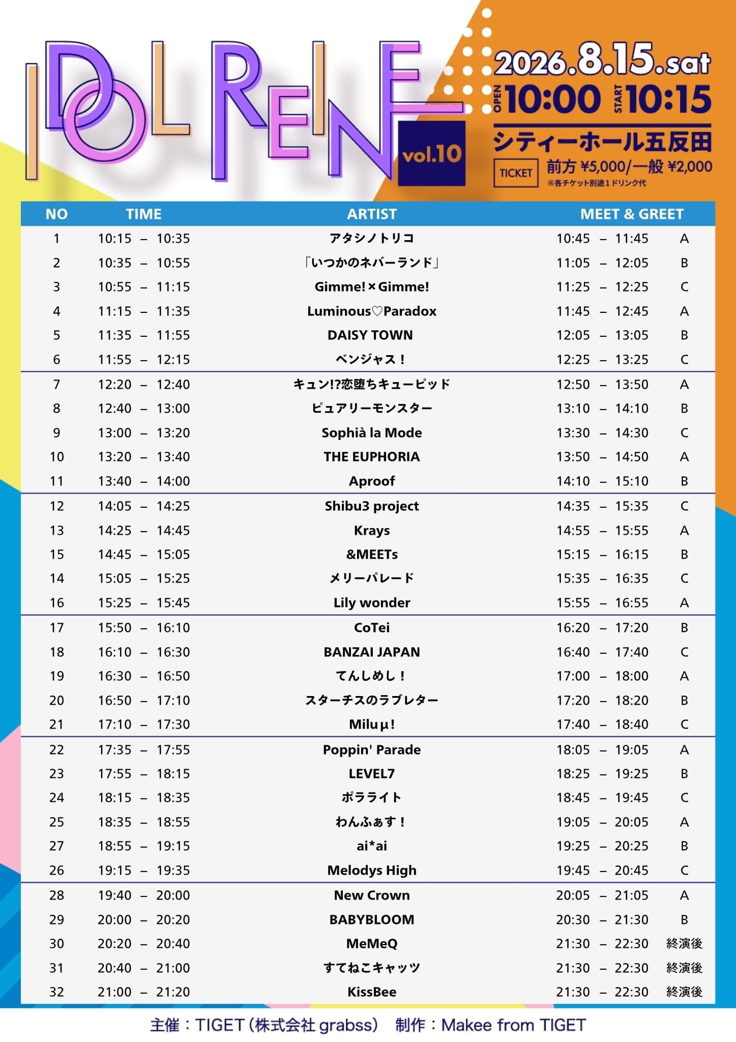 『 IDOL REINE vol.10 』 @ シティホール五反田